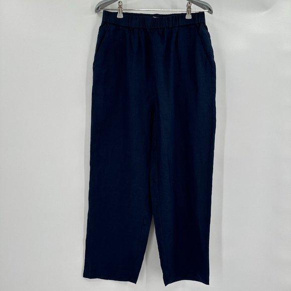 Quince Pants & Jumpsuits Quince Womens Navy Blue European Linen
